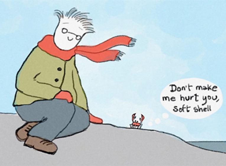 Boon Docs comic, "no trespassing," by Caroline Shooner.